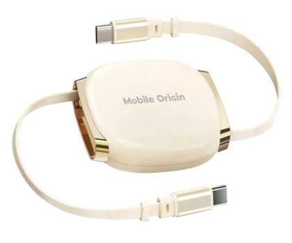 Kabel Mobile Origin Retractable Cable Box USB-C to USB-C CB7 Beige 100W
